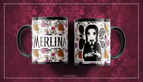 vectores plantilas MERLINA,SERIE,NETFLIX,